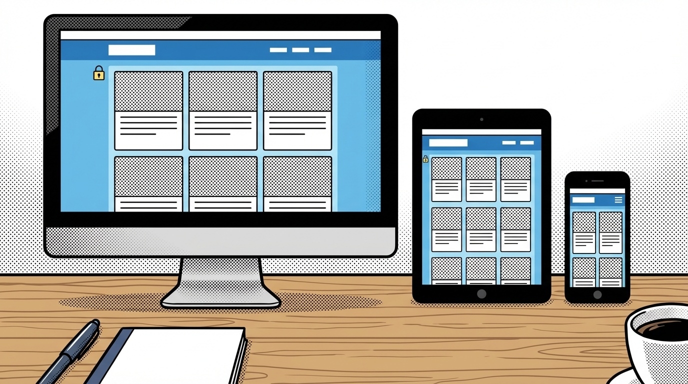 AIクローンが作ったWebサイトが複数デバイスで表示されている様子