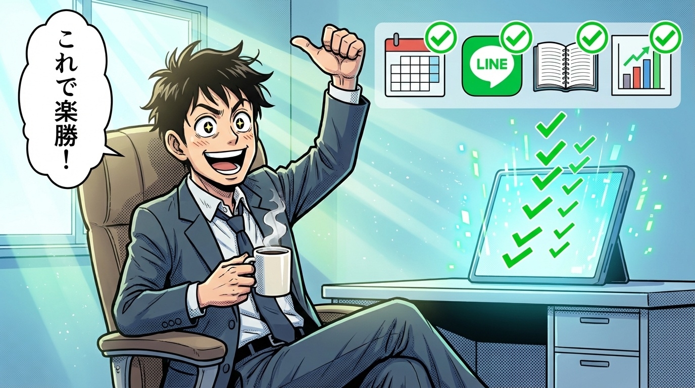 AIクローンが自動処理してくれて余裕の朝