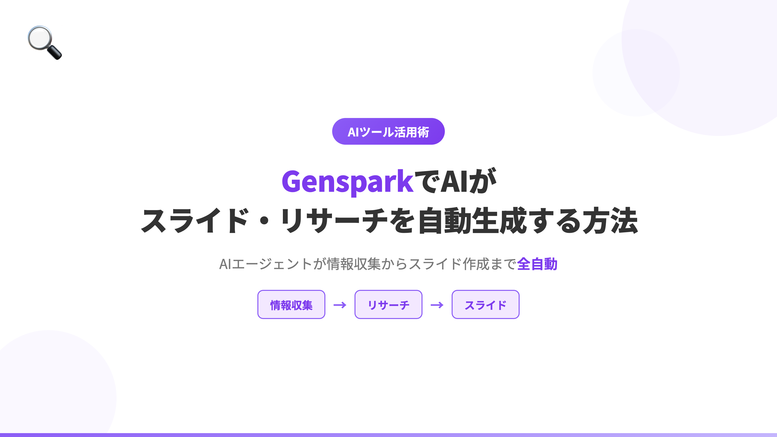 GensparkでAIがスライド・リサーチを自動生成する方法