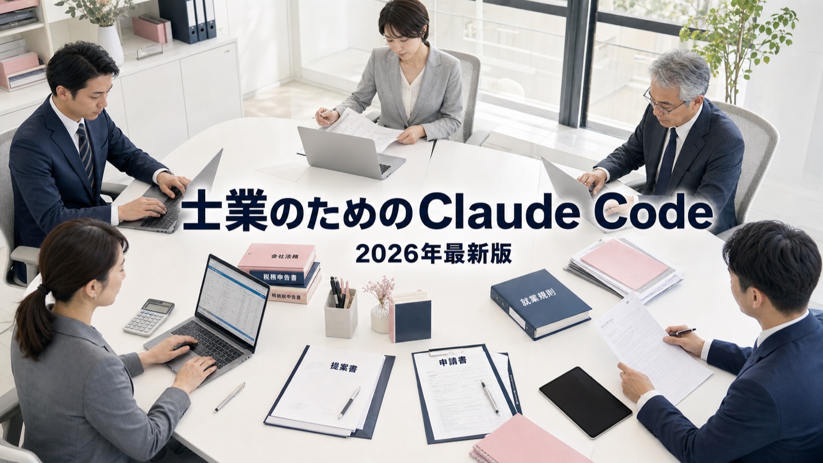 【2026年最新】士業のためのClaude Code業務効率化ガイド|税理士・行政書士・社労士・FP・中小企業診断士の実例