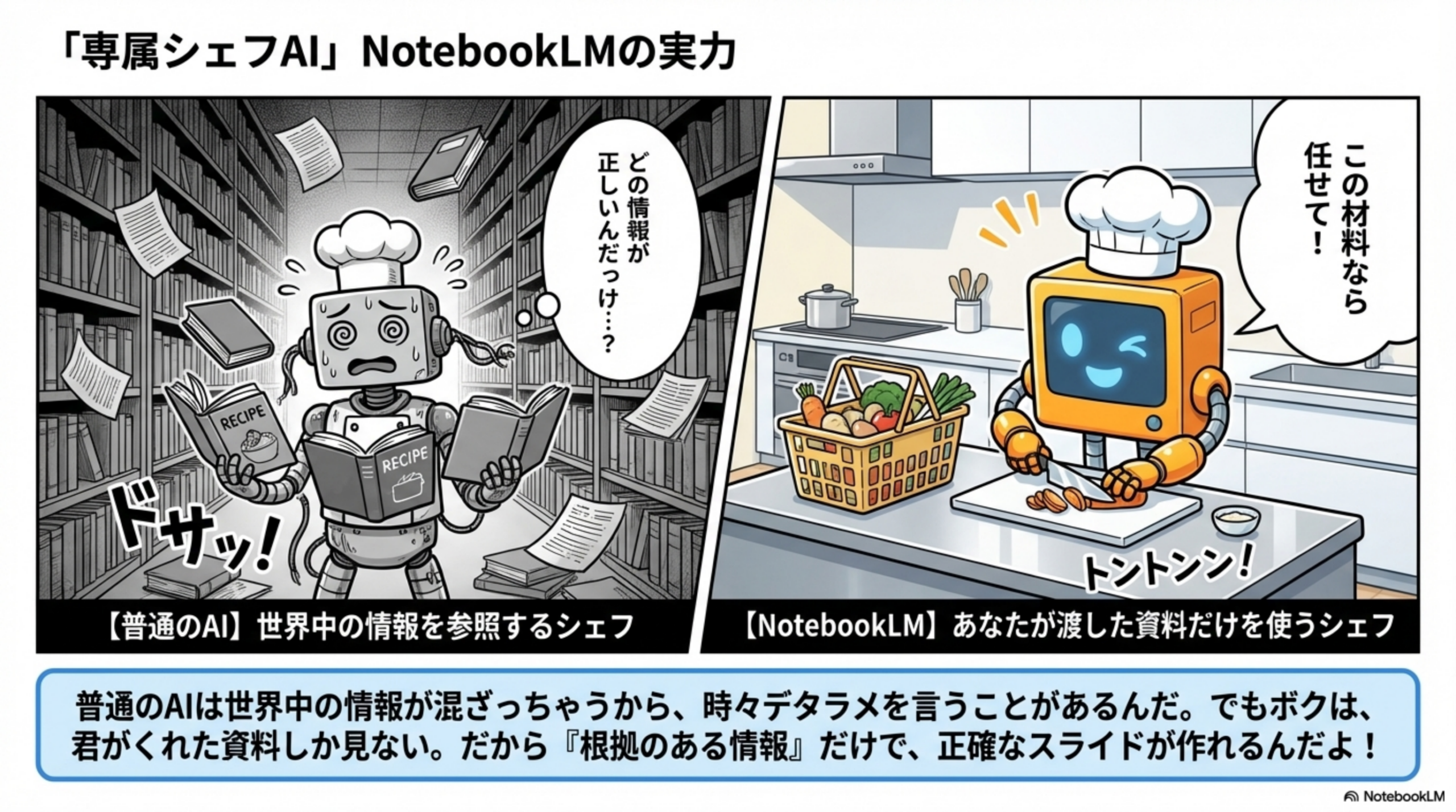 専属シェフAI NotebookLMの実力