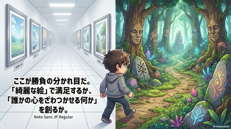 綺麗な絵で満足するか、誰かの心をざわつかせるか