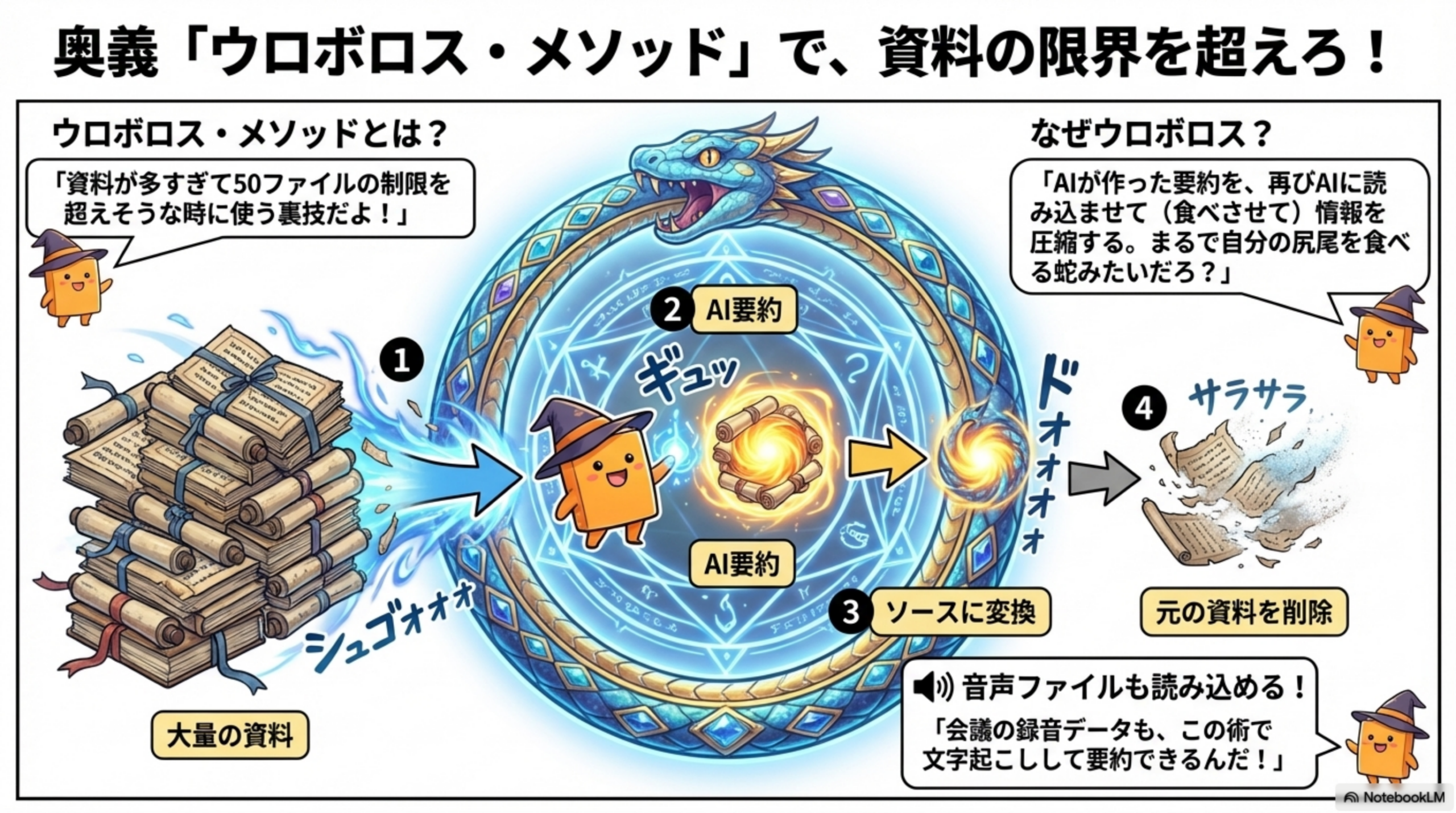 奥義「ウロボロス・メソッド」で、資料の限界を超えろ！