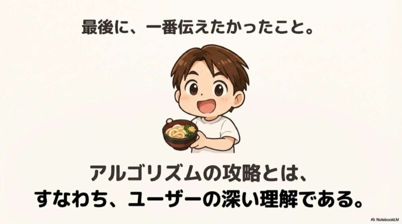 アルゴリズムの攻略とはユーザーの深い理解